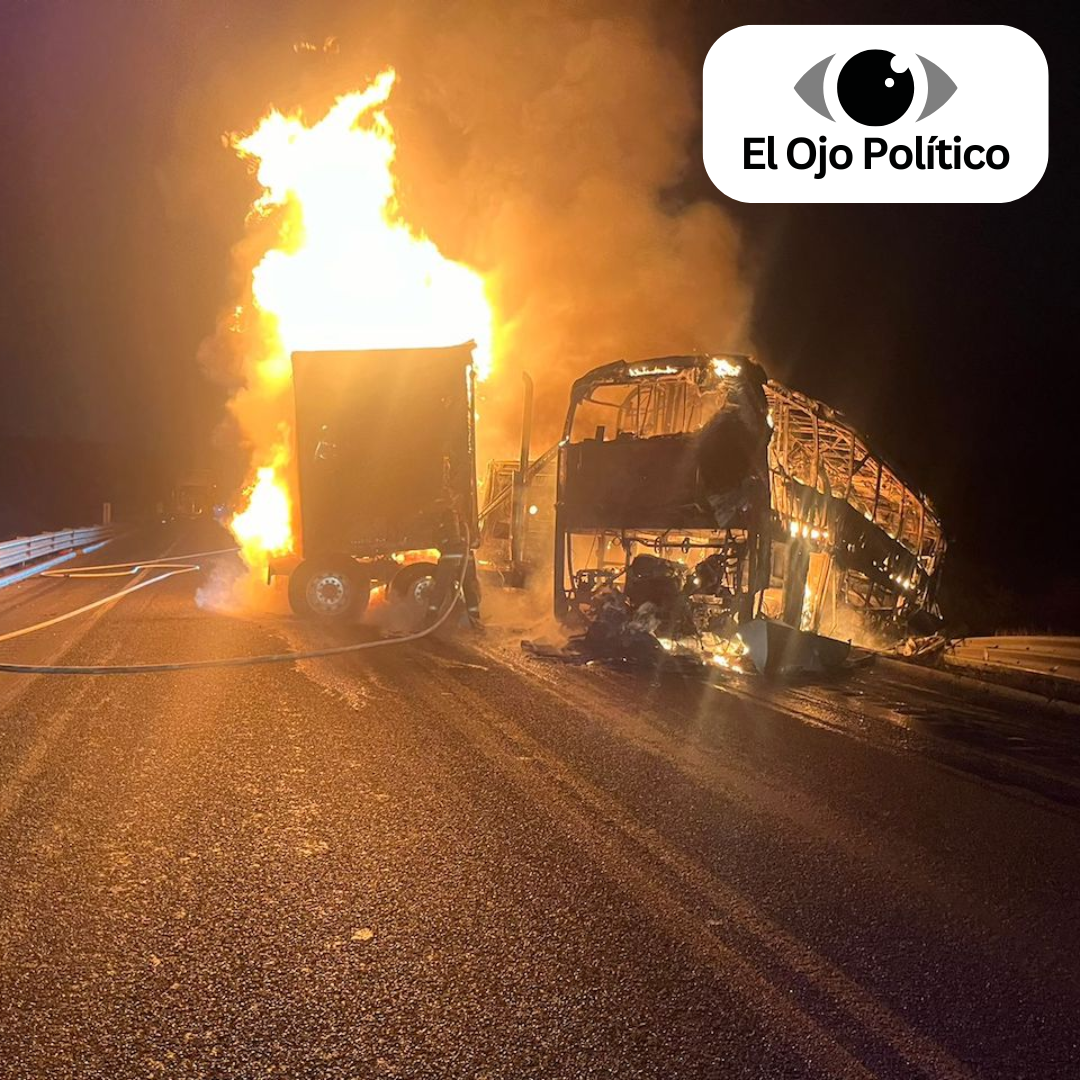 incendio, Santiago NL, camión, siniestro, Protección Civil, Nuevo León