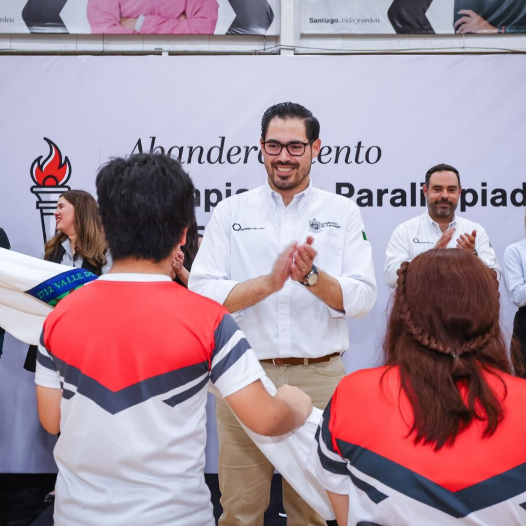 Olimpiada Nuevo León 2025, Paralimpiada, David de la Peña, atletas Santiago, deporte inclusivo, abanderamiento, disciplinas deportivas, competencia estatal, apoyo municipal, DIF Santiago,