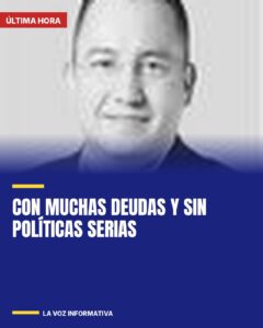 Con muchas deudas y sin políticas serias