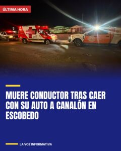 Muere conductor tras caer con su auto a canalón en Escobedo
