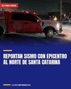 Reportan sismo con epicentro al norte de Santa Catarina