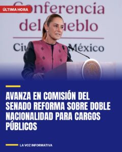 Avanza en comisión del Senado reforma sobre doble nacionalidad para cargos públicos