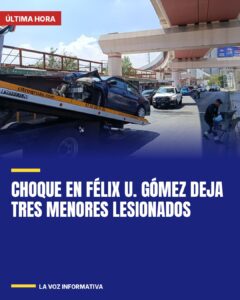 Choque en Félix U. Gómez deja tres menores lesionados