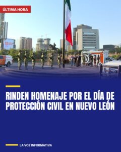 Rinden homenaje por el Día de Protección Civil en Nuevo León