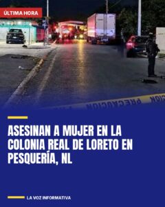 Asesinan a mujer en la colonia Real de Loreto en Pesquería, NL
