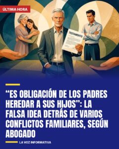“Es obligación de los padres heredar a sus hijos”: la falsa idea detrás de varios conflictos familiares, según