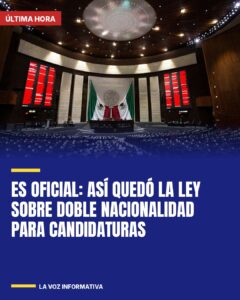 Es oficial: Así quedó la ley sobre doble nacionalidad para candidaturas